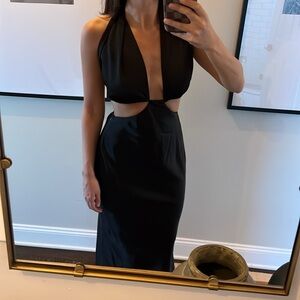 NASTY GAL Black Cut Out Dress (Size 6)